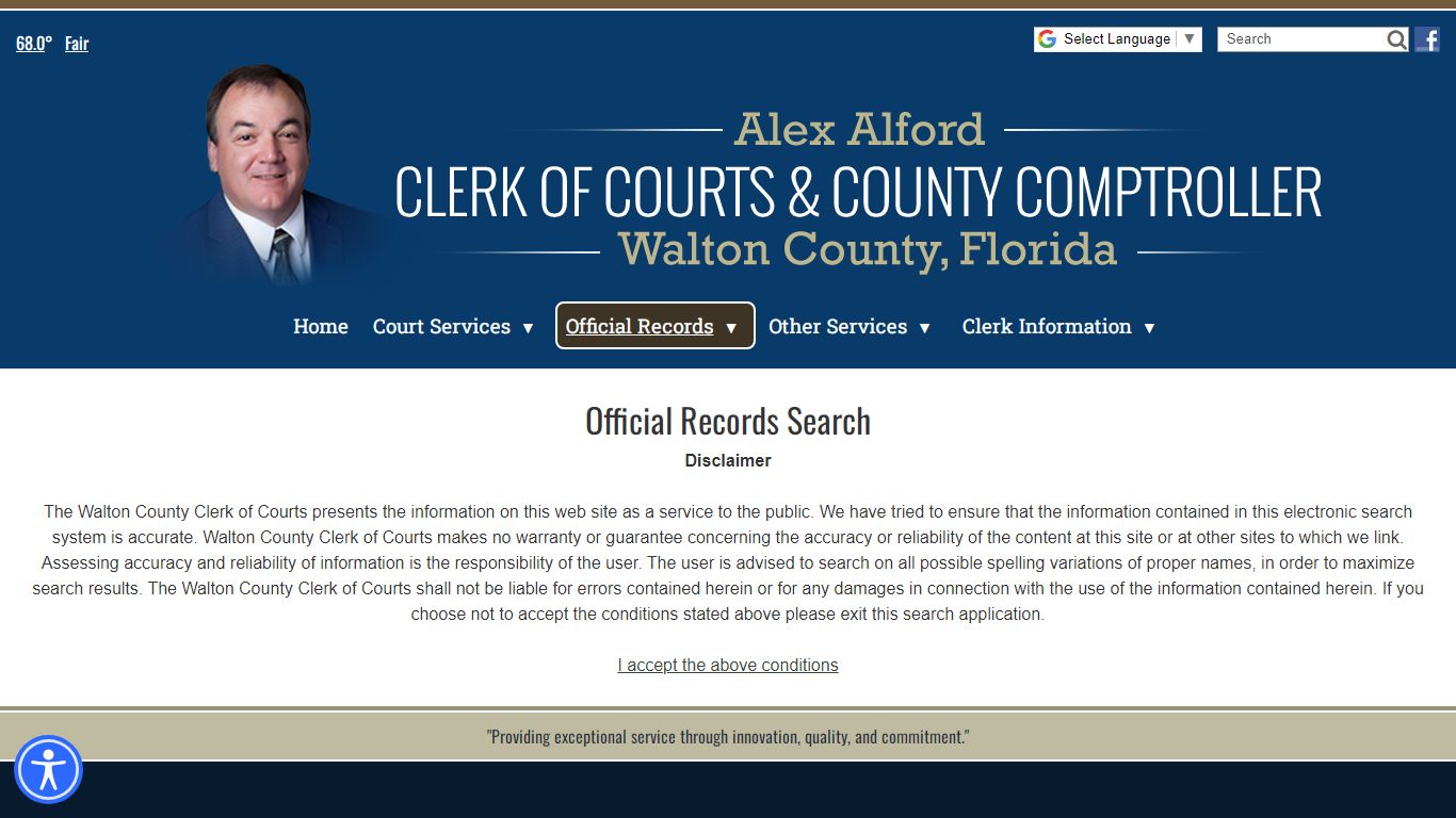 Official Records Search - Walton County Clerk of Courts & Comptroller