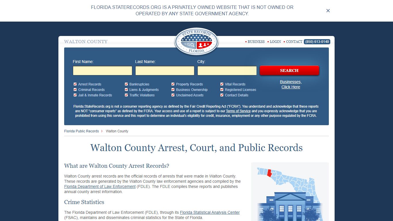 Walton County Arrest, Court, and Public Records